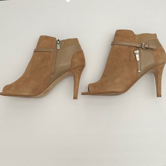 Marc Fisher Suede Stiletto Open Toe Ankle Bootie - Picture 3 of 6